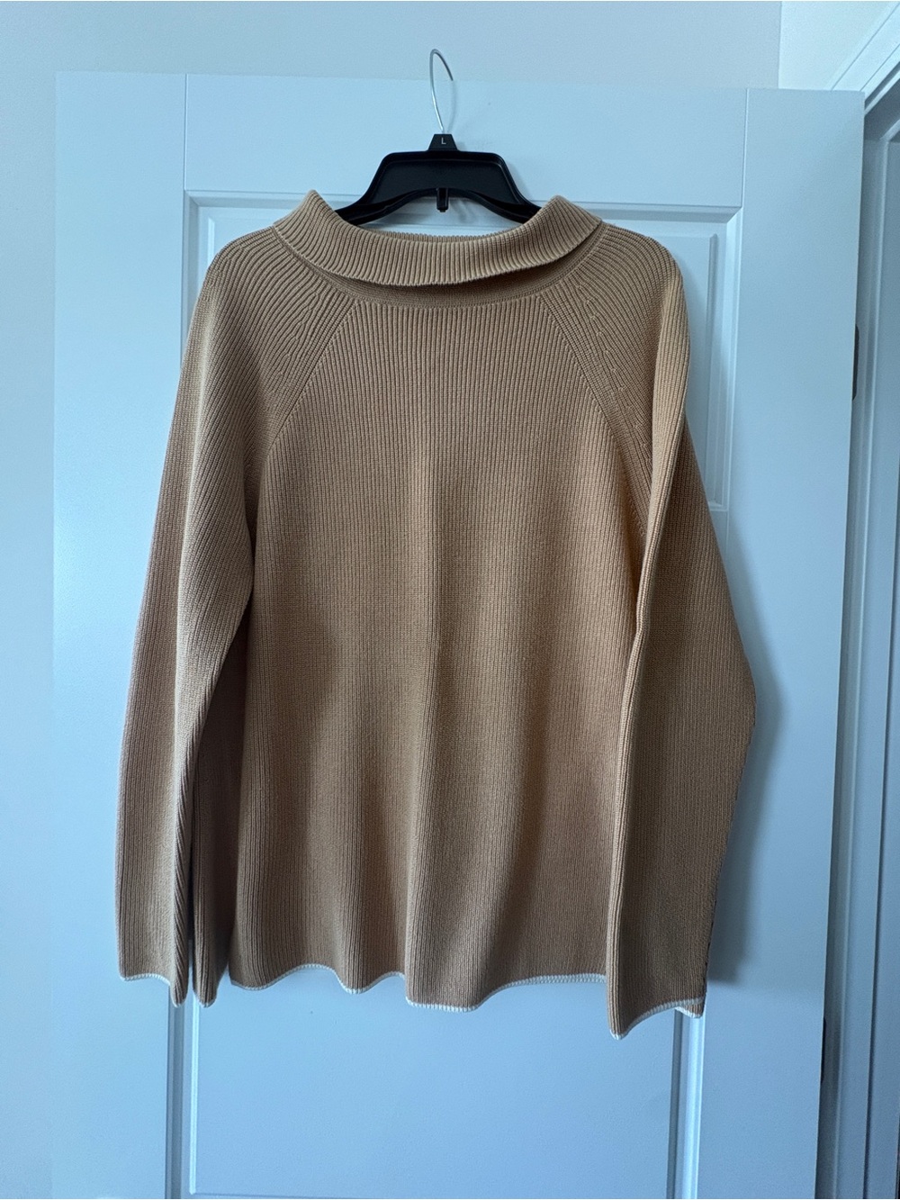 TALBOTS  Tan Ribbed Knit Sweater
